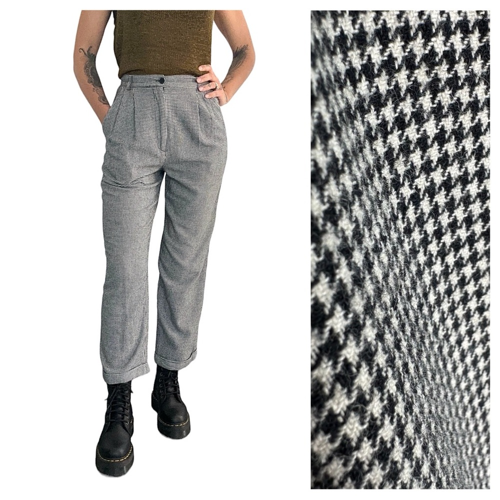 Vintage Ann Taylor Houndstooth Wool Pants